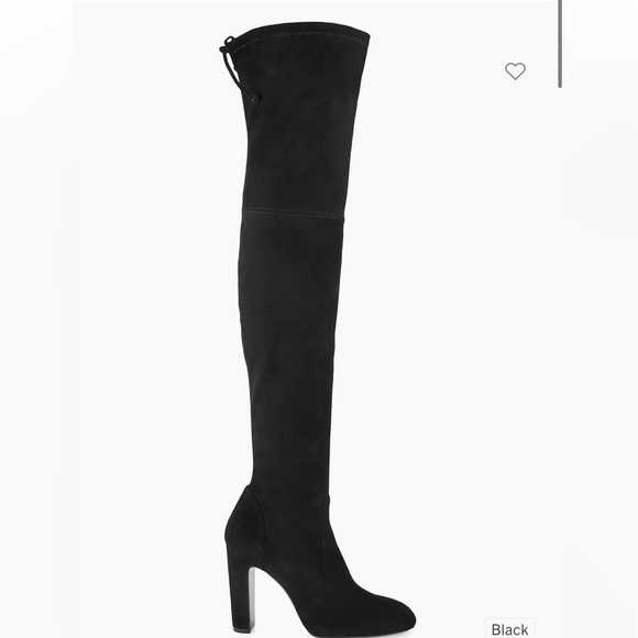 Stuart Weitzmen Black Vidaland 100MM Suede Over-the-Knee Boots - Picture 16 of 16